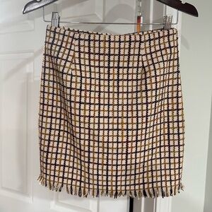 Chic Plaid Mini Skirt in Black and Brown